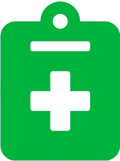 Terminvereinbarung - grünes Icon mit medizinischem Plus